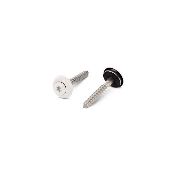 Spenglerschrauben 3tlg. mit DS 15 mm Reinweiß Art. 9087 A2 4,5X45 TX20 - RAL 9010 (200 Stück) main product photo