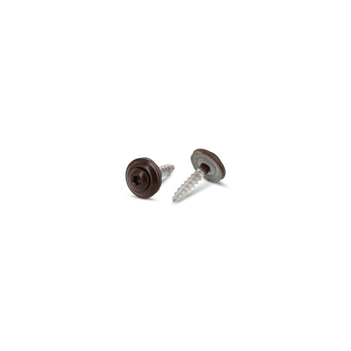 Spenglerschrauben 2tlg. mit DS 15 mm Sepiabraun Art. 9087 A2 4,5X45 TX20 - RAL 8014 (200 Stück) main product photo