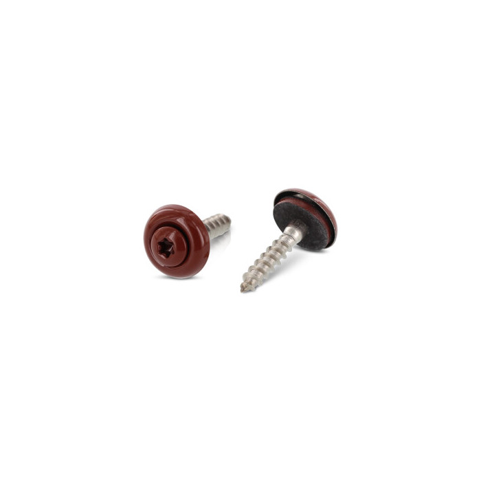Spenglerschrauben 3tlg. mit DS 15 mm Oxidrot Art. 9087 A2 4,5X45 TX20 - RAL 3009 (200 Stück) main product photo