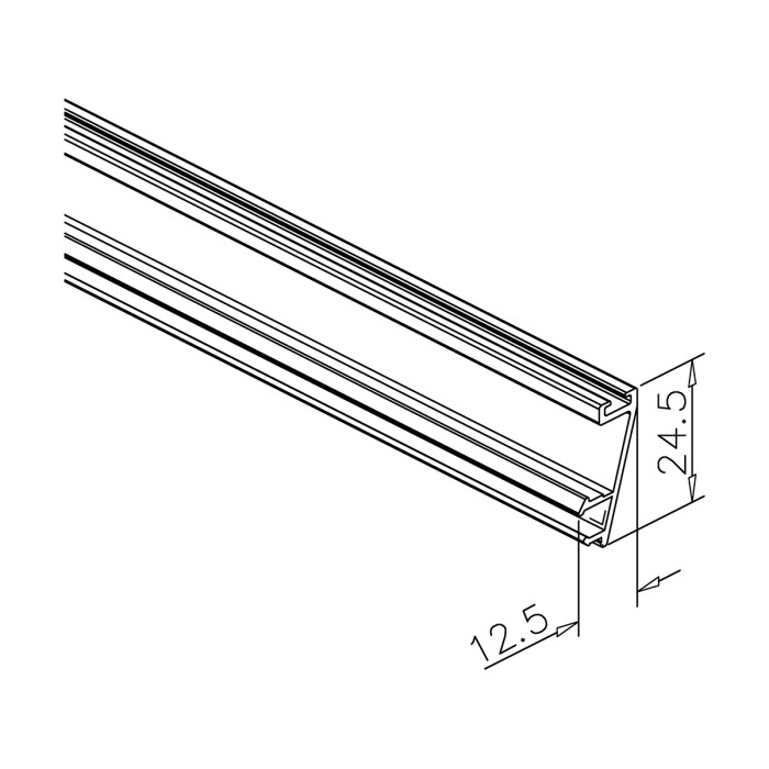 Unteres-Abdeckprofil für Wandklemmprofil Faria / Farida Fea auf Maß gesägt main product photo