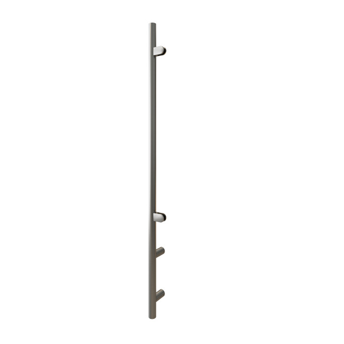 Mobiler Hygieneschutzpfosten Xana Messing matt Design Endpfosten links main product photo