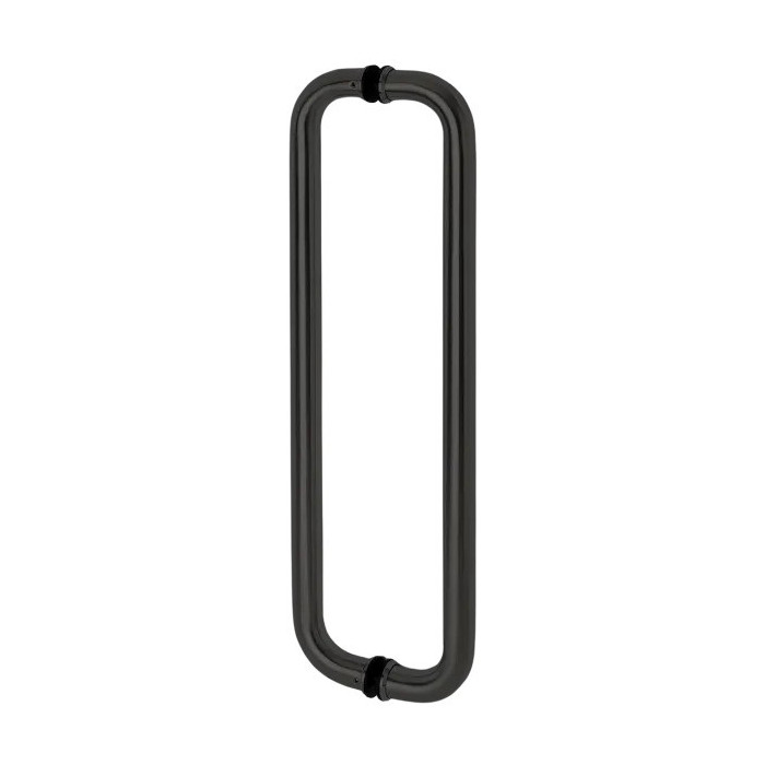 Dubbelzijdige deurgreep Klaartje 300 mm RVS-304 zwart gecoat main product photo
