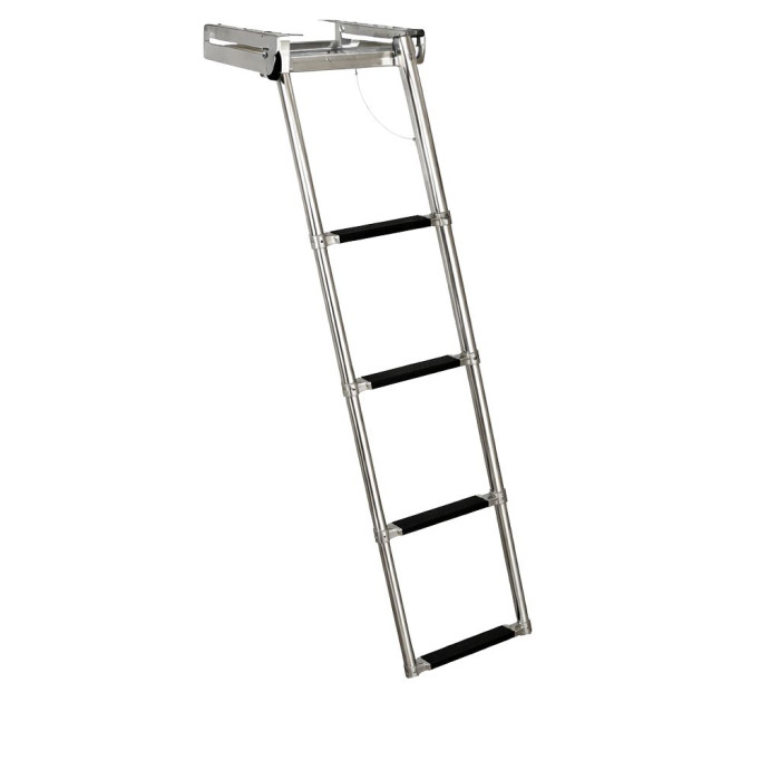 Teleskop-Badeleiter, 4 Stufen, 325–1150 mm, Edelstahl 316 (A4) main product photo