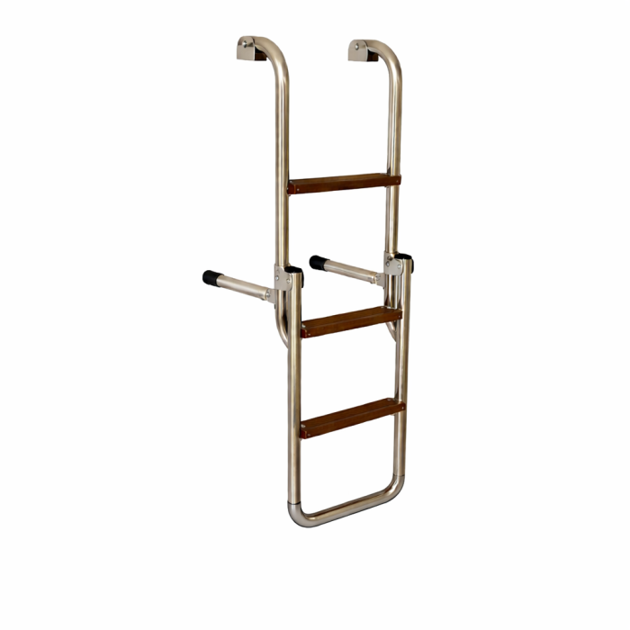 Schwimmtreppe klappbar 2 + 1 Stufen, 530-750 mm Edelstahl 316 (A4) main product photo