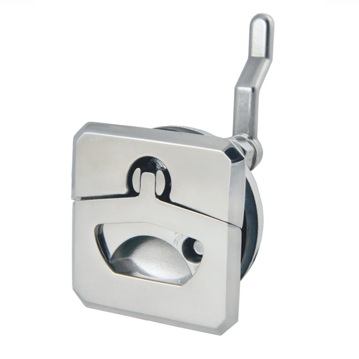Einlassgriff wasserdicht 65 mm quadratisch mit Schloss Edelstahl-316 (A4) main product photo