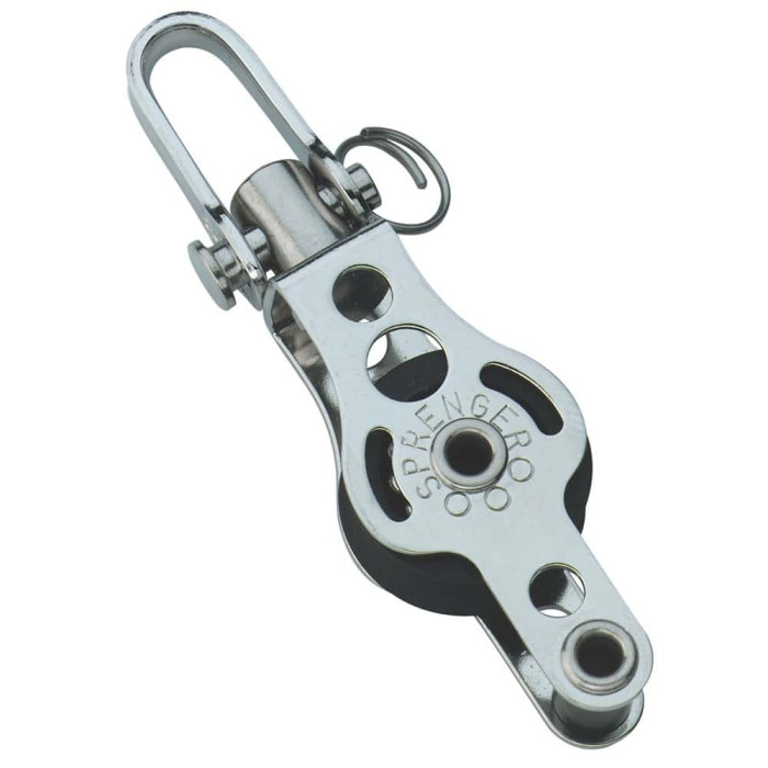 Sprenger Micro XS Block mit Kugellager Seil max. 6 mm mit Wirbel Hundsfott Edelstahl-304 (A2) main product photo