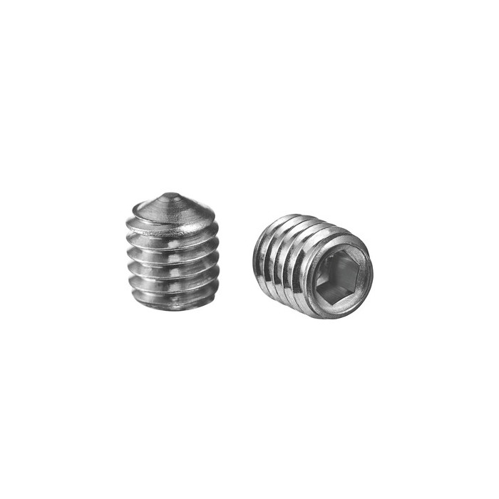 Gewindestift mit Innensechskant und Kegelkuppe, M5 x 6 mm, QS-93, A4-70 Edelstahl-316 main product photo