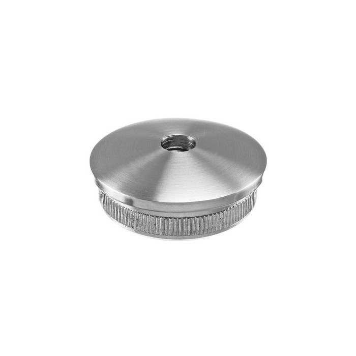 Endkappe abgerundet mit Loch 48,3 x 2,6 mm Edelstahl matt geschliffen Modell 5735 main product photo