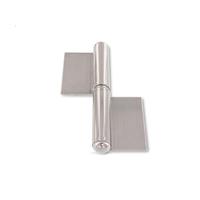 Anschweißscharnier 2-tlg. mit langen Flügeln 93 mm Rechts Edelstahl-304 (A2) main product photo