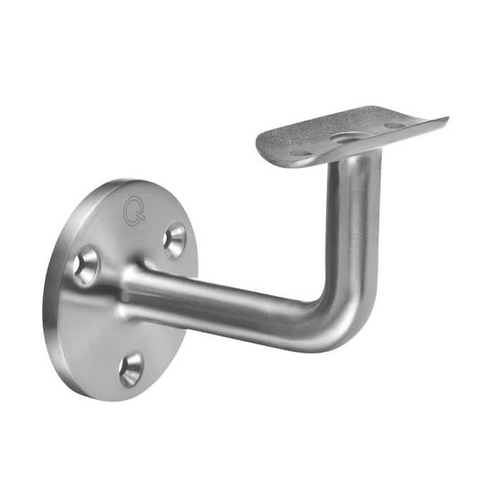 Handlaufhalter Rohr Ø42,4 mm mit Kabeldurchführung Edelstahl matt poliert Modell 0103 main product photo