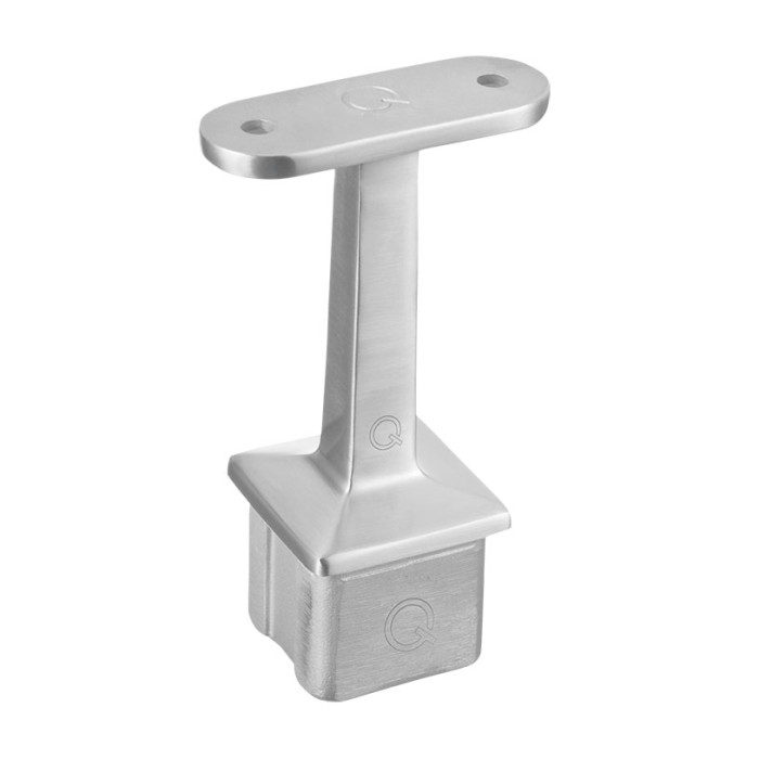 Geländerhalter 40 x 40 x 2,0 mm für Flachträger Edelstahl matt geschliffen Modell 4710 main product photo