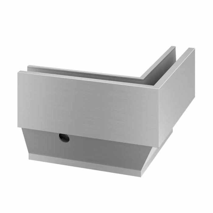 Eckmontage Easy Glass Pro Seitenmontage Außenecke Modell 8141 Aluminium (eloxiert) main product photo