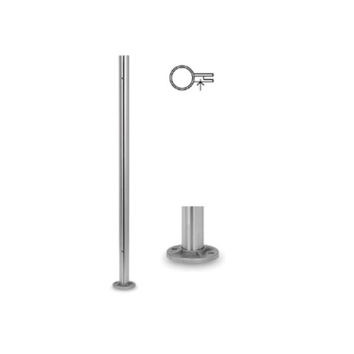 Baluster mit Gewindelöchern 42,4 x 2,0 mm 970 mm Edelstahl matt geschliffen Modell 0932 main product photo