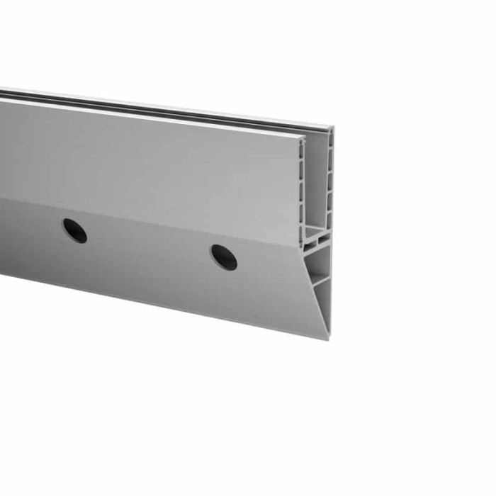 Easy Glass Prime Y Bodenprofil, seitliche Montage, Länge 5000 mm, Modell 8440, Aluminium (roh) main product photo