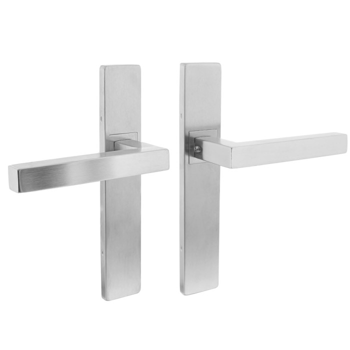 Intersteel Türgriff Quadratisch auf rechteckigem Schild blind Edelstahl gebürstet main product photo
