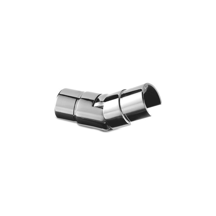 Winkelanschluss 25 bis 55 Grad aufwärts für Rohr 42,4 x 1,5 mm verstellbar Edelstahl poliert Modell 6312 main product photo