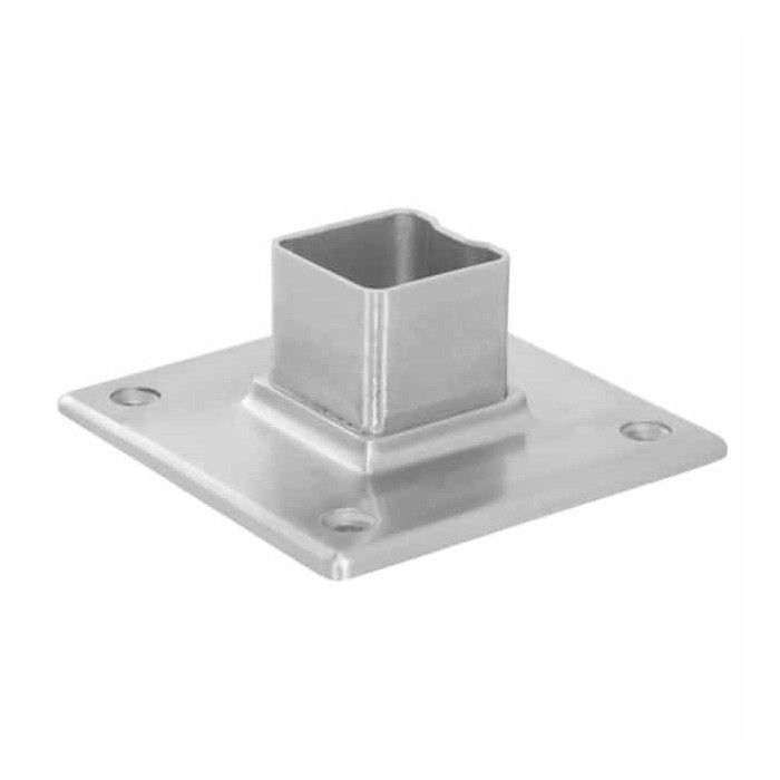 Wandflansch für Rohr 40 x 40 x 2,0 mm fest Edelstahl matt geschliffen Modell 0505 main product photo