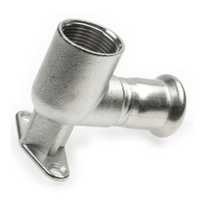 Wandplatte 90 Grad, 15 mm, V-1/2 Zoll bi Edelstahl-316 (A4) main product photo