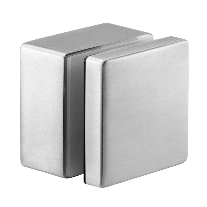 Glasadapter 58 x 58 mm flach Länge 30 mm Edelstahl matt poliert Modell 4747 main product photo