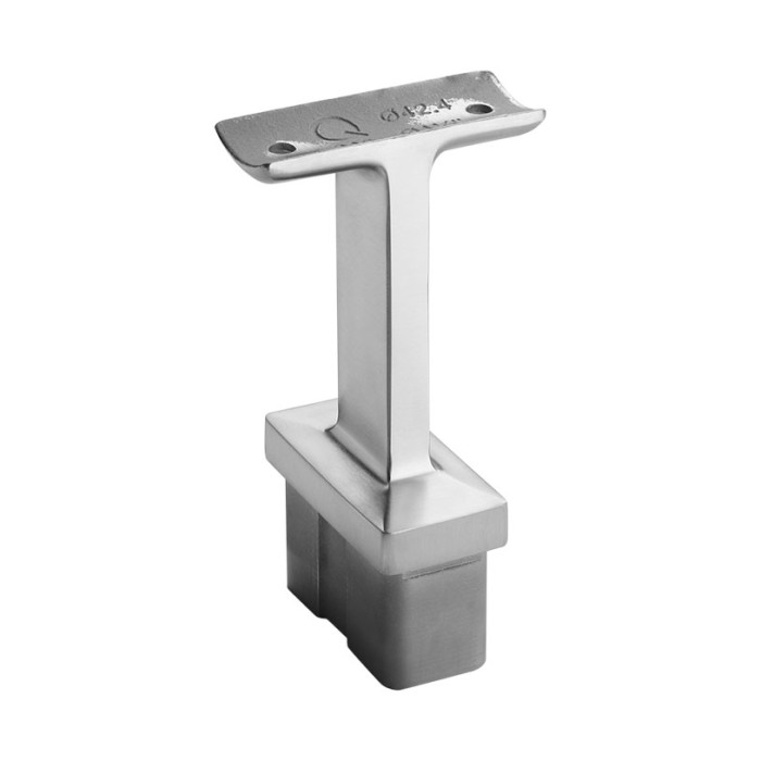Rohrträger Square Line 60 x 30 x 2,6 mm für Träger 48,3 mm Edelstahl matt geschliffen Modell 4711 main product photo