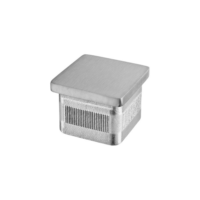Endkappe flach, Rohr 40 x 40 x 2,0 mm, Modell 5728, Edelstahl main product photo