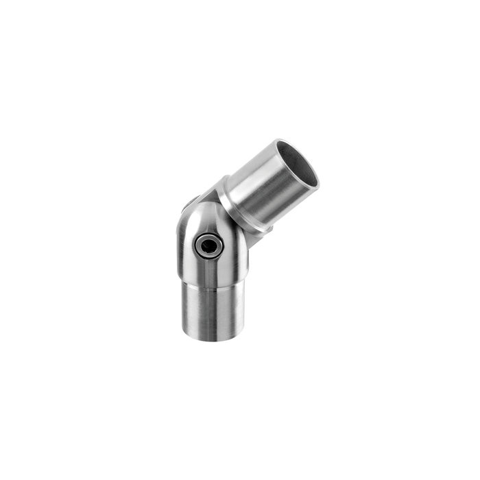 Winkelverbinder 0 bis 90 Grad für Rohr 42,4 x 2,6 mm verstellbar Edelstahl matt geschliffen Modell 0302 main product photo