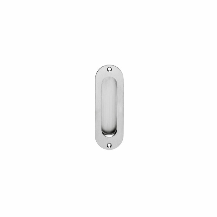 Intersteel Schiebetürgriff oval 120x40mm Schraublöcher Edelstahl gebürstet main product photo