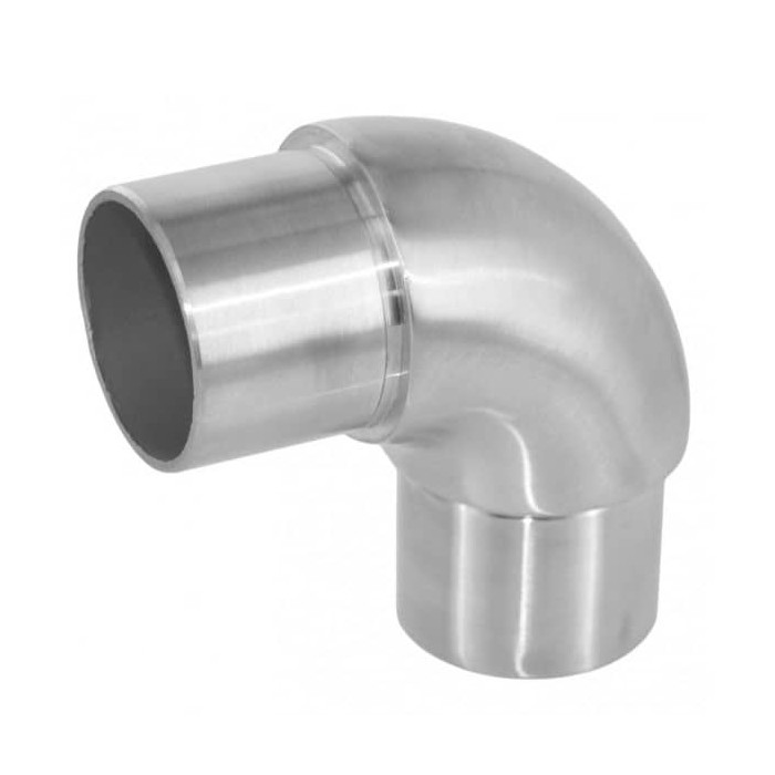 Rohrverbinder 90 Grad für Rohr 60,3 x 2,0 mm fest Edelstahl matt geschliffen Modell 0301 main product photo