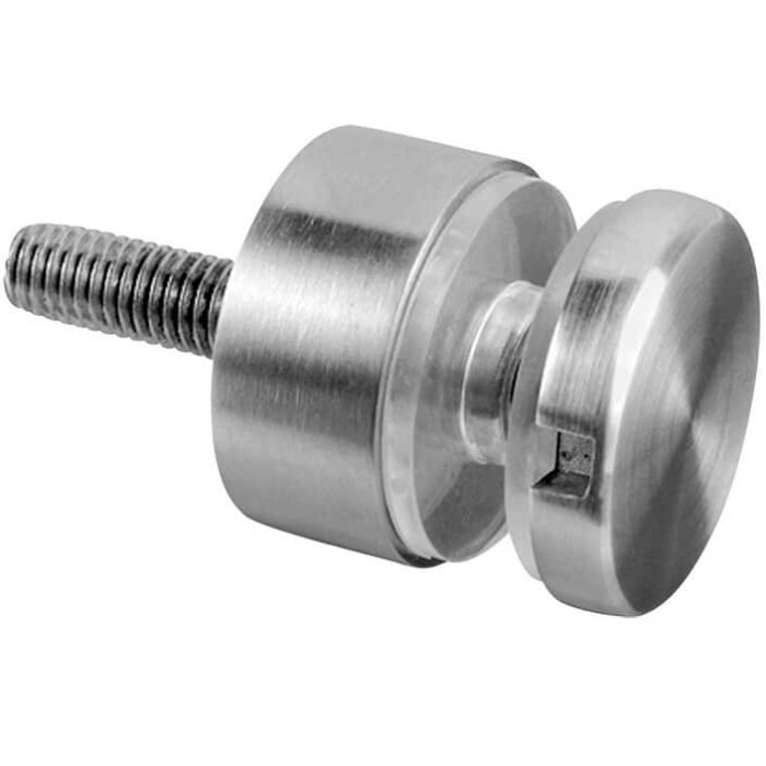Glasadapter 30 mm flach Länge 15 mm Edelstahl matt poliert Modell 0746 main product photo