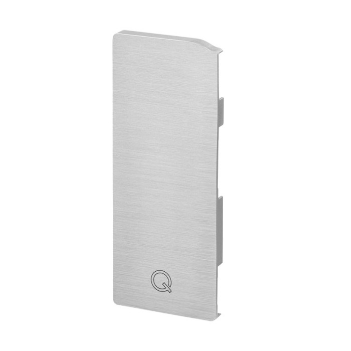 Endkappe Easy Glass Slim Seitenmontage rechts 129 x 52 mm Modell 8034 Aluminium (eloxiert) main product photo
