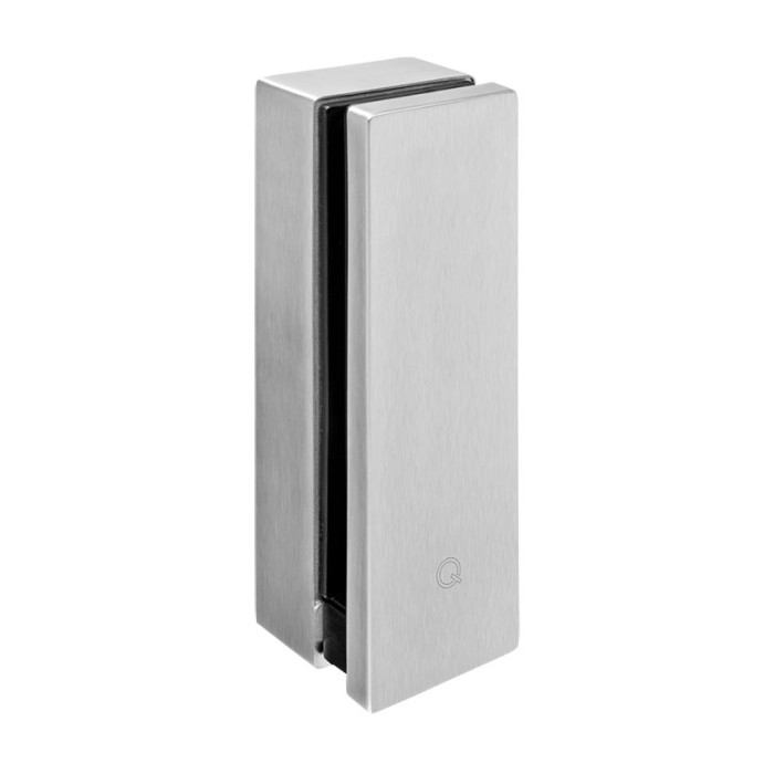 Glasadapter mit Rückwand 210 x 65 mm flache Länge 35 mm Edelstahl matt geschliffen Modell 0763 main product photo