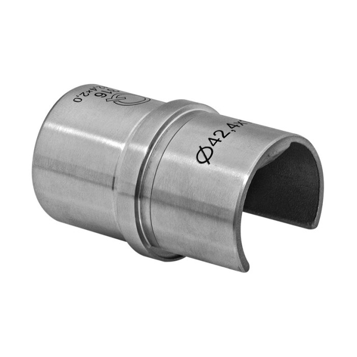 Rohrverbinder für U-Profilrohr 42,4 x 1,5/2,0 mm fest Edelstahl roh Modell 6793 main product photo