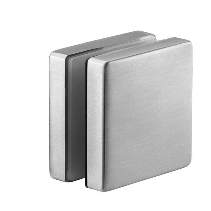 Glasadapter 58 x 58 mm flach Länge 10 mm Edelstahl matt poliert Modell 4747 main product photo