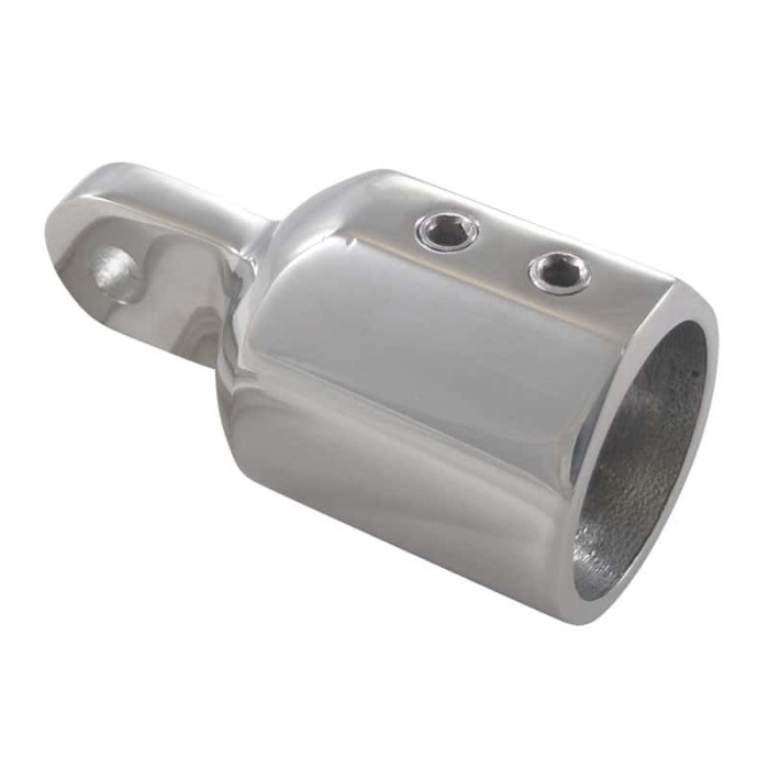 Rohrendkappe mit 2 Schrauben verstärkt für Rohr 25 mm Edelstahl-316 (A4) main product photo