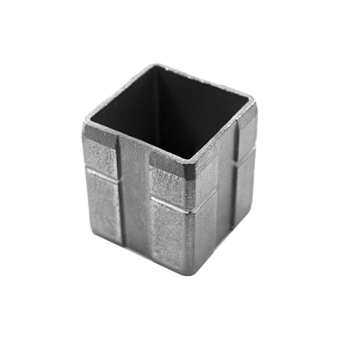 Befestigungsanschluss M8 für Gewindehülse 40 x 40 x 2,0 mm fest Edelstahl matt geschliffen main product photo