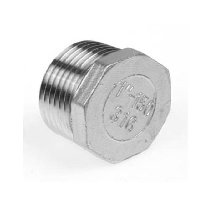 Sechskantstecker konisches Gewinde BSP, 3/8 Zoll Edelstahl-316 (A4) main product photo