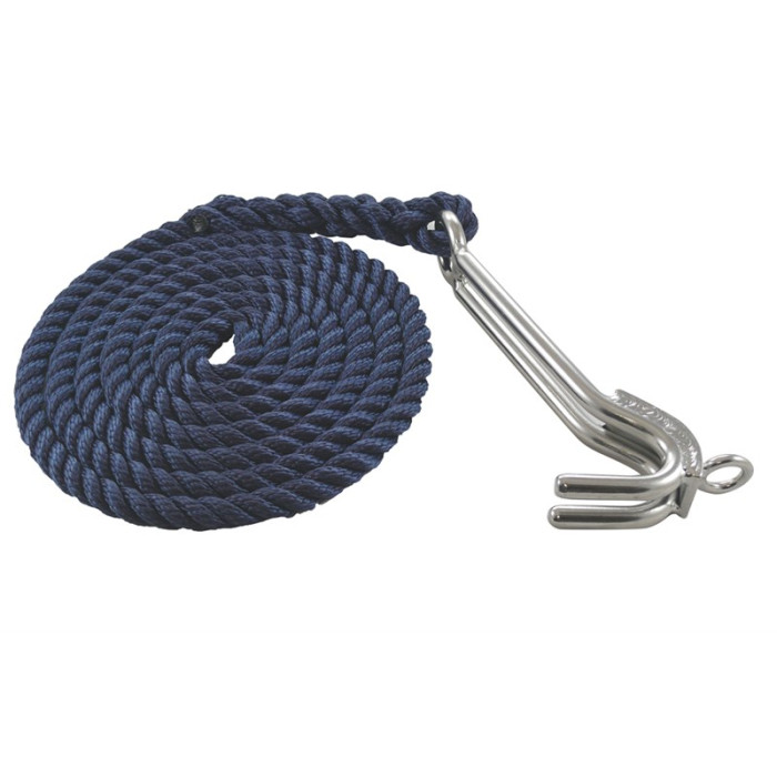 Kettenkralle mit gespleißtem Seil für Kette 8 mm Seil 14 mm (3m) Edelstahl-316 (A4) main product photo