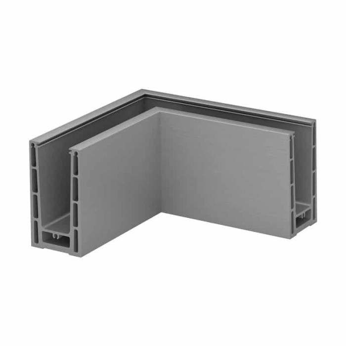 Eckmontage Easy Glass Prime, Aufsatzmontage, Modell 8411, Aluminium (eloxiert) main product photo