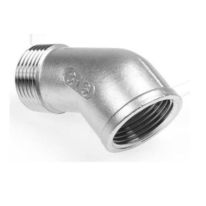 Knie bi-bu 45 BSP, 2 Zoll Edelstahl-316 (A4) main product photo