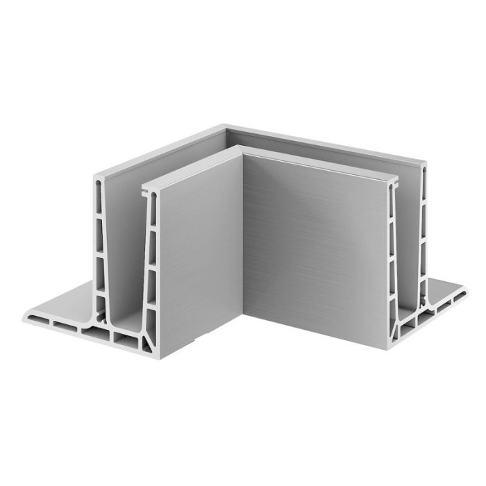 Eckmontage Easy Glass Pro Aufsatzmontage Innenecke Modell 8121 Aluminium (eloxiert) main product photo