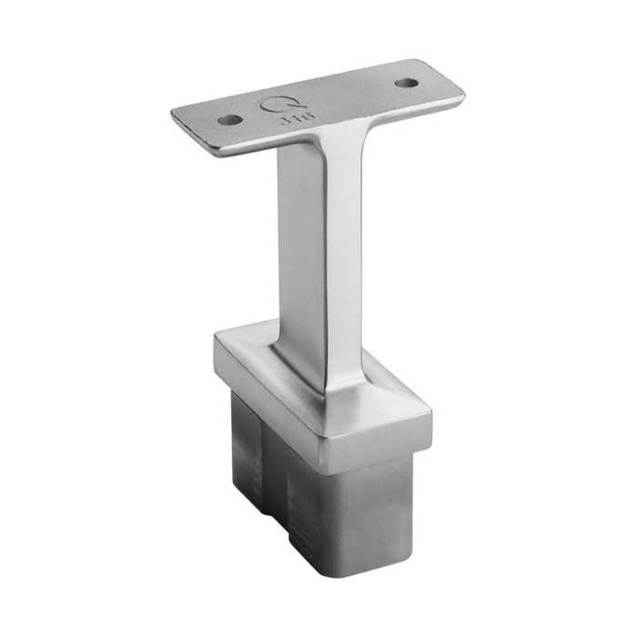 Rohrhalterung Square Line 60 x 30 x 2,6 mm für Flachträger Edelstahl matt geschliffen Modell 4711 main product photo