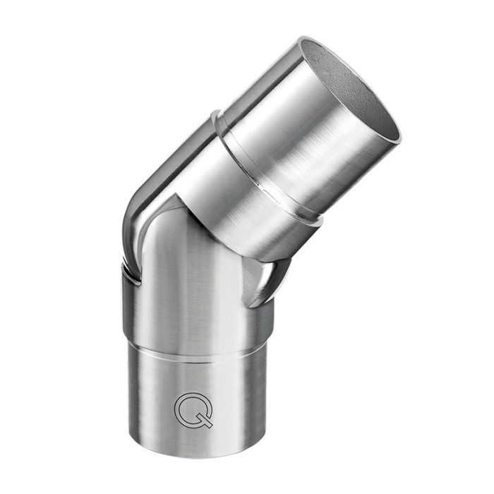 Winkelverbinder 0 bis 70 Grad für Rohr 60,3 x 2,0 mm verstellbar Edelstahl matt geschliffen Modell 0312 main product photo