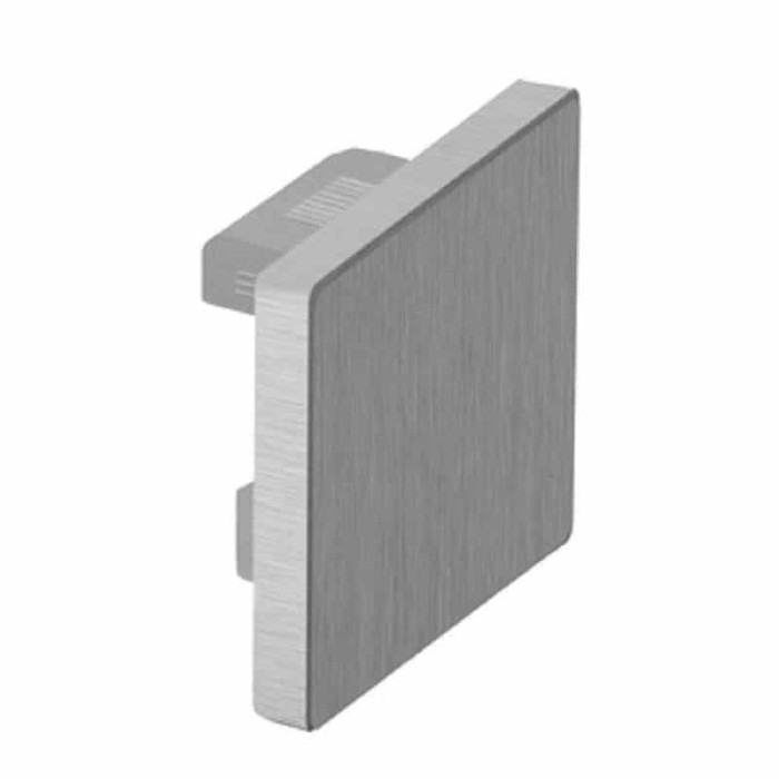 Flache Endkappe für U-Profilrohr, 40 x 40 mm, Easy Hit, Modell 6734, Aluminium (eloxiert) main product photo