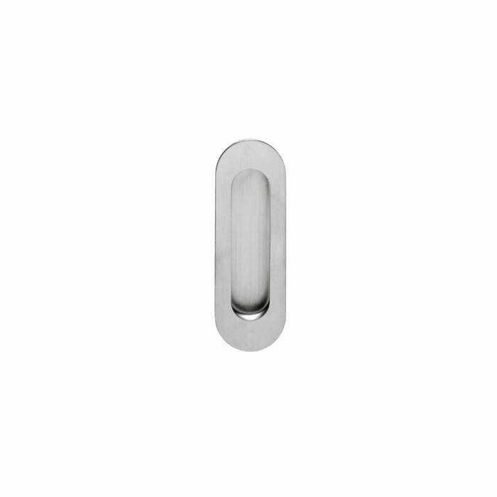 Intersteel Schiebetürgriff oval 120x40mm blind Edelstahl gebürstet main product photo