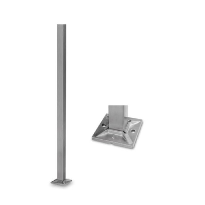 Baluster Square Line 40 x 40 x 2 mm 970 mm Edelstahl matt poliert Modell 4913 main product photo