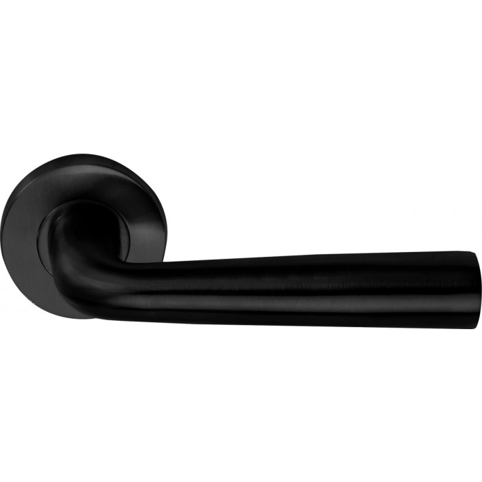 Deurkruk paar BASICS LB10H holle deurkruk geveerd op rozet mat zwart RVS-304 main product photo