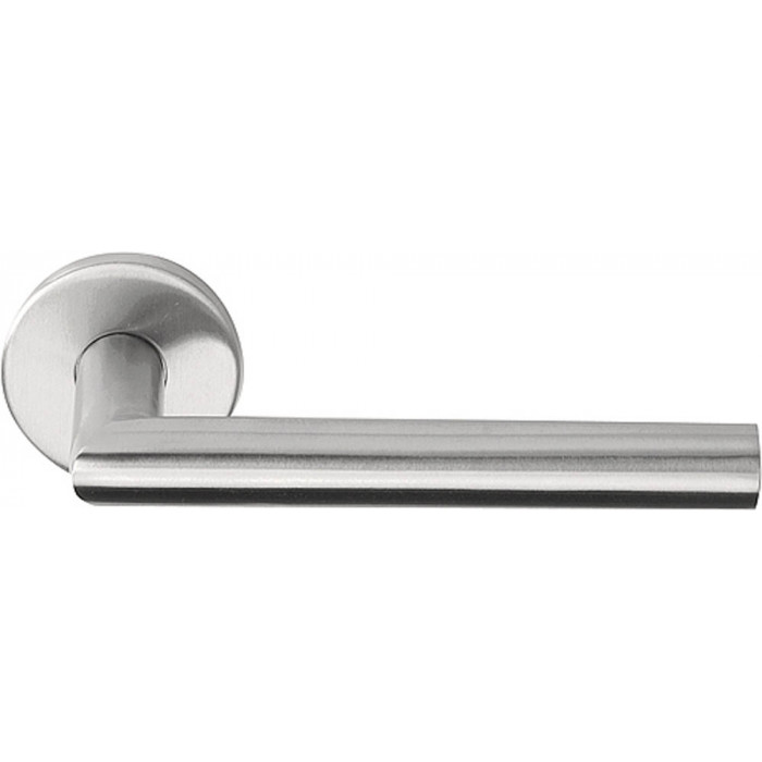 Deurkruk paar BASICS LB2-19 deurkruk EN1906 klasse 3 geveerd op rozet mat RVS main product photo