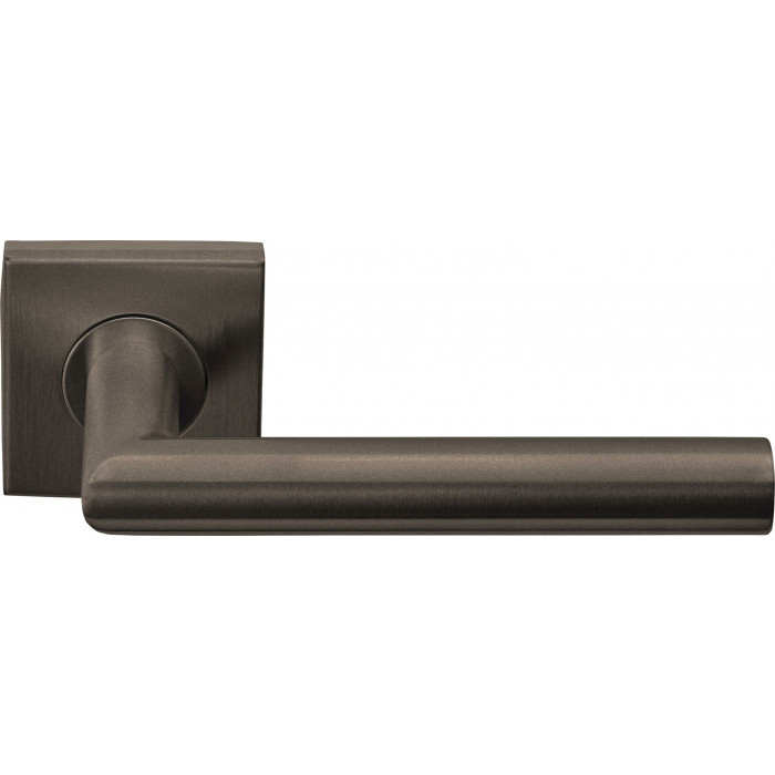 Deurkruk paar BASICS LB2-19BSQR53G deurkruk geveerd op vierkant rozet brons main product photo