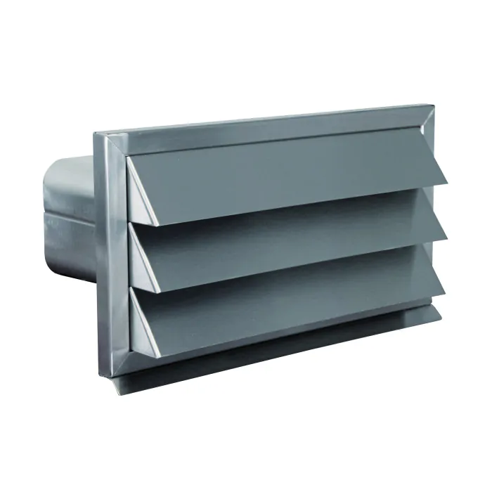 LALAGO Ventilatierooster, 125 mm, afvoerrooster, buitenuitlaatrooster van 304 roestvrij staal, ventilatierooster 125 mm, terugslagklep, weerbestendig rooster met insectenwerend rooster, vast rooster