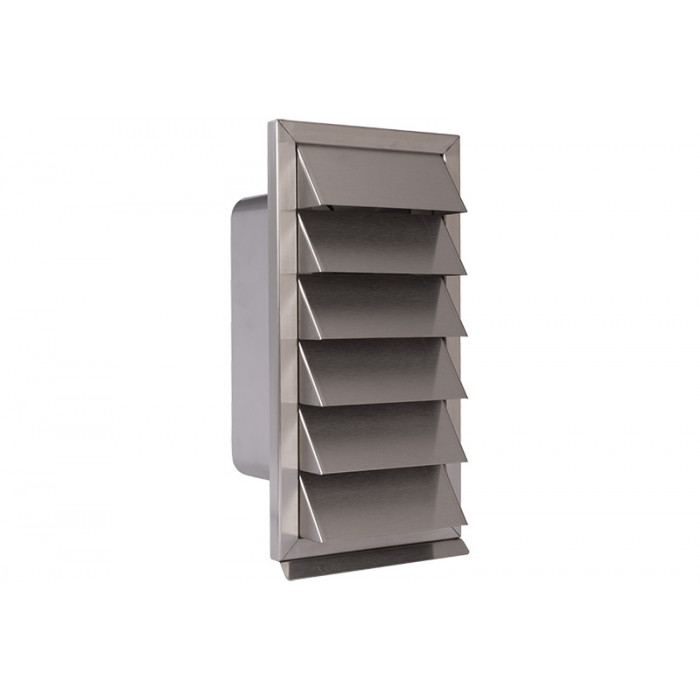 Buitenrooster Eco+ vaste lamellen en terugslagklep 90x220 mm RVS-304 main product photo